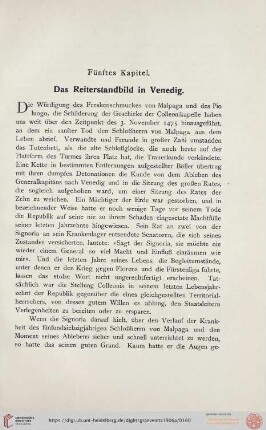 Fünftes Kapitel. Das Reiterbild in Venedig