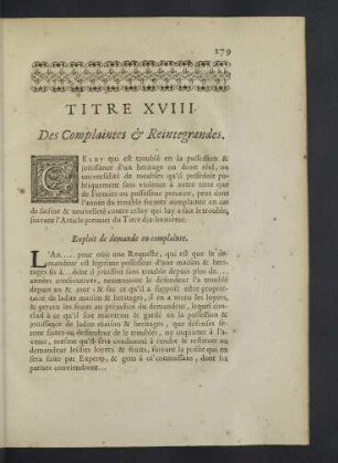Titre XVIII. - Titre XXIII.