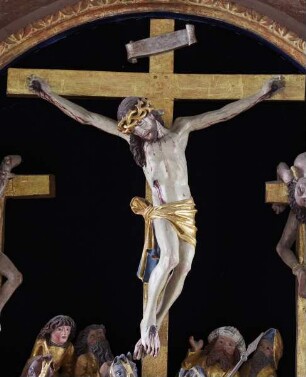 Leibolzer Hochaltar — Leibolzer Kreuzigungsrelief — Christus am Kreuz