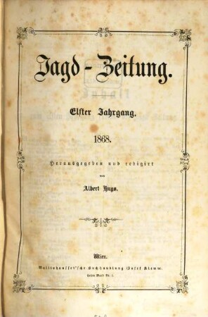 Jagd-Zeitung. 11. 1868