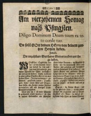 372-382, Am vierzehnten Sontag nach Pfingsten. Diliges Dominum Deum tuum ex toto corde tuo.