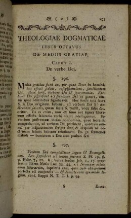 Liber Octavus De Mediis Gratiae.
