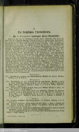 A. Die kirchlichen Oberbehörden