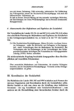 217-221, III. Koordination der Sozialarbeit