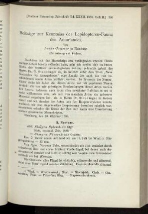 Beiträge zur Kenntniss der Lepidopteren-Fauna des Amurlandes.