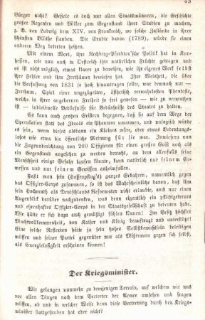Der Kriegsminister.