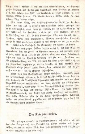 Der Kriegsminister.