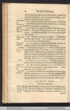 Caput XXXI. Pareseos Curatio.