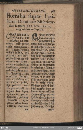 Homilia super Epistolam Dominicae Misericordias