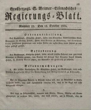 Nr. 19 : 12. October 1824