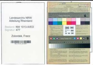 Entnazifizierung Franz Zolondek , geb. 17.01.1913 (Lehrer)
