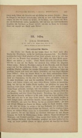 III. Lessing.