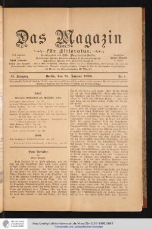 Nr. 4. - 25. Januar 1896
