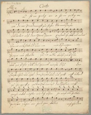 Sei gegrüßet der du uns allen teuer, V (4), Coro, i (X), C-Dur - BSB Mus.ms. 7611 : [without title]