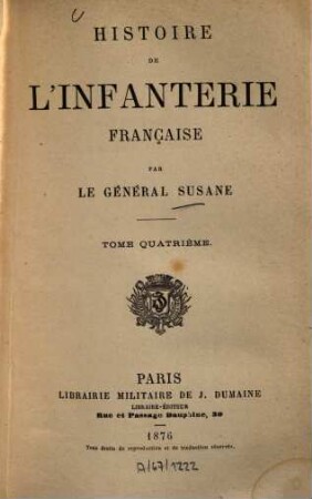 Histoire de l'infanterie française, 4