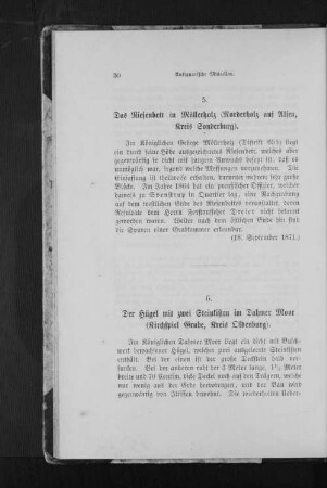 5. Das Riesenbett in Möllerholz (Norderholz auf Alsen, Kreis Sonderburg).