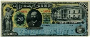 Geldschein, 20 Pesos, 1882?