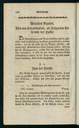 396-399, §1. Von der Furcht - §3. Von der Verachtung