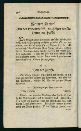 396-399, §1. Von der Furcht - §3. Von der Verachtung