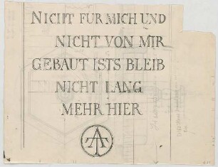 Thiersch, August ; Schönau (Bayern); Landhaus K. Mayer - Schrifttafel (Teilansicht)