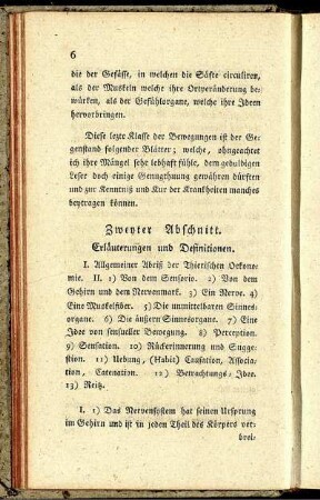 Zweyter Abschnitt. Erläuterungen und Definitionen.