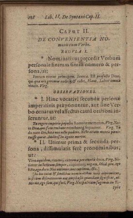 Caput II. De Convenientia Nominis cum Verbo.