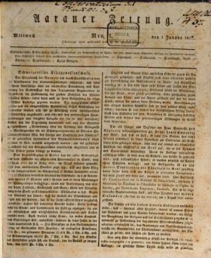 Aarauer Zeitung. 1817