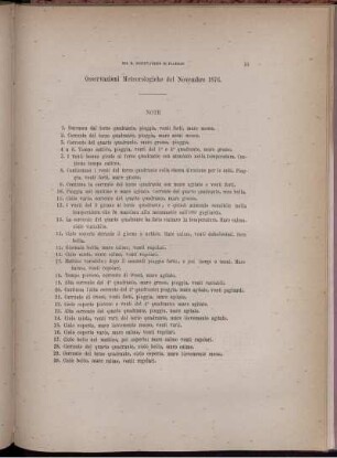 Osservazioni Meteorologiche del Novembre 1876.