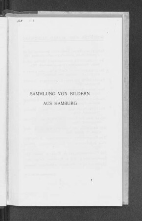 Die Sammlung von Bildern aus Hamburg, begründet 1889