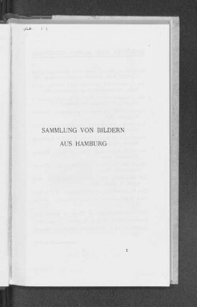 Die Sammlung von Bildern aus Hamburg, begründet 1889