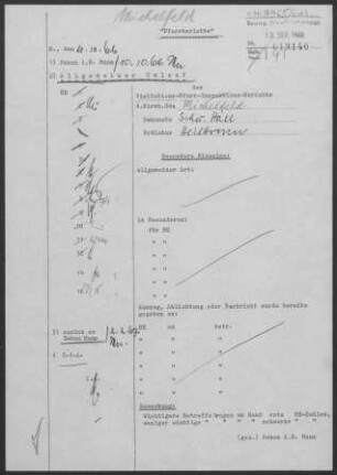 Michelfeld: Visitationsbericht mit Pfarrbericht 1966