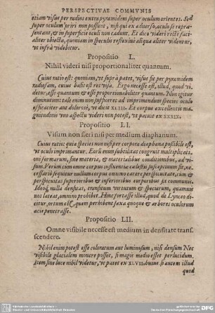 Propositio L. Nihil videri nisi proportionaliter quantum.