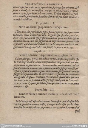 Propositio L. Nihil videri nisi proportionaliter quantum.