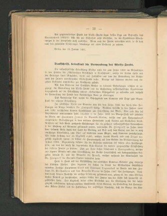 Denkschrift, betreffend die Verwendung des Afrika-Fonds.