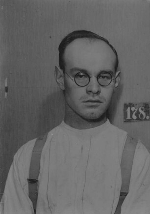 Porträt des Genossen Paul Müller, Mitglied der Kommunistischen Partei Deutschlands/KPD aus Johanngeorgenstadt im Zuchthaus : Porträt KPD-Genossen Paul Müller aus Johanngeorgenstadt im Zuchthaus