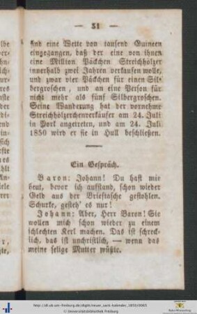 Ein Gespräch.