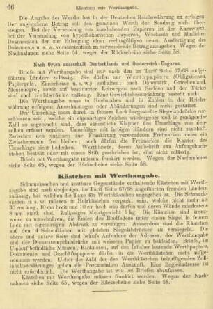 Kästchen mit Werthangabe