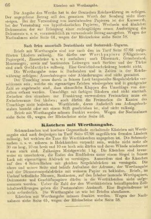Kästchen mit Werthangabe