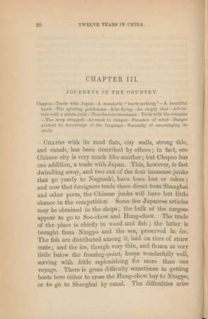Chapter III. Journey in the country