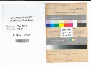 Entnazifizierung Robert Potthof , geb. 11.12.1904 (Lehrer)