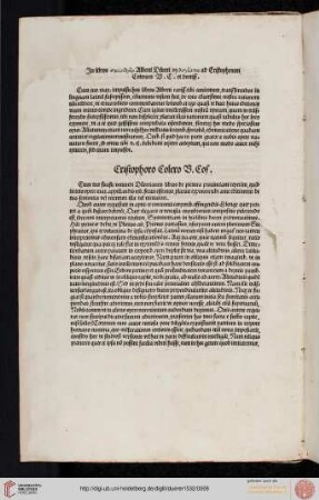 [Ad Christophorum Colerum]