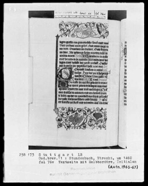 Niederländisches Stundenbuch (Handschrift der Brüder vom gemeinsamen Leben) — ---, Folio 76 versoTextblatt