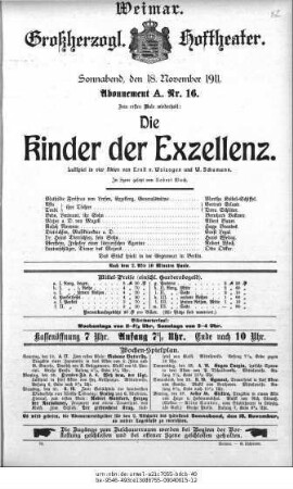Die Kinder der Exzellenz