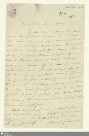 171b: Brief von Casimir Lubomirski an Robert Schumann - Mus.Schu.171b