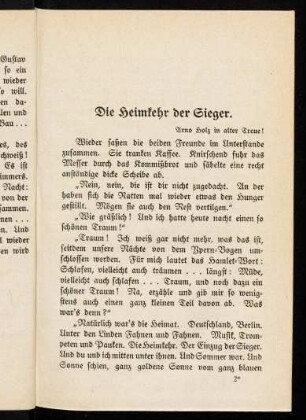 19-21, Die Heimkehr der Sieger