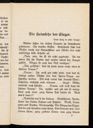 19-21, Die Heimkehr der Sieger