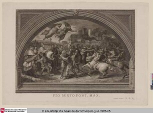 [Der Rückzug Attilas; Attila; Pope Leo repulsing Attila]