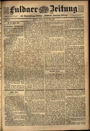 Ausgabe vom Freitag, den 27. Mai 1898.