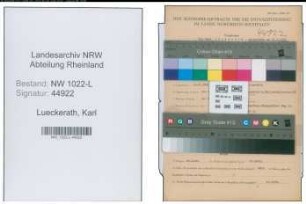 Entnazifizierung Karl Lueckerath , geb. 15.09.1899 ()
