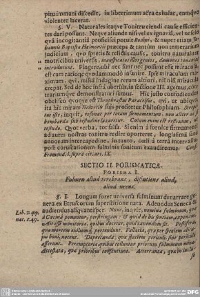 PORISMA I. Fulmen aliud terebrans, discutiens aliud, aliud urens.